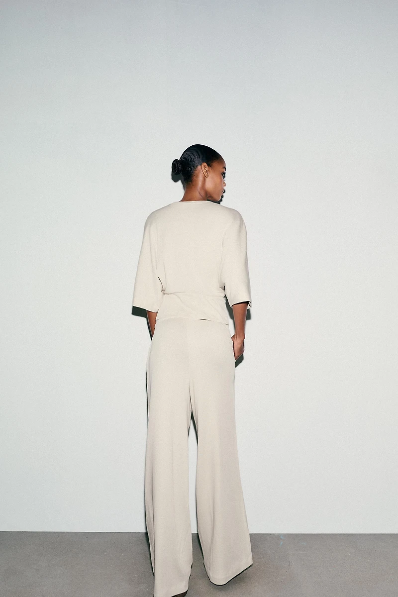 STRAIGHT LEG COTTON PANTS