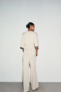 STRAIGHT LEG COTTON PANTS