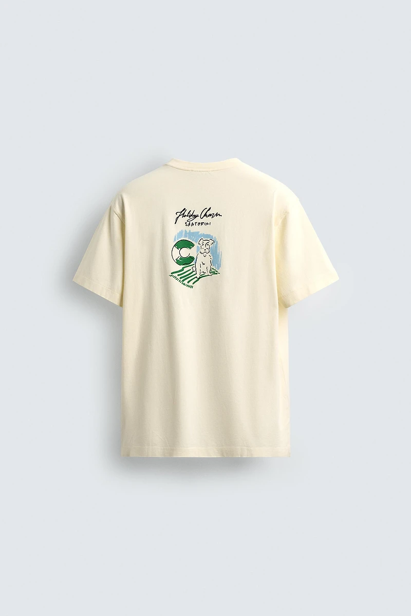 EMBROIDERED TEXT T-SHIRT