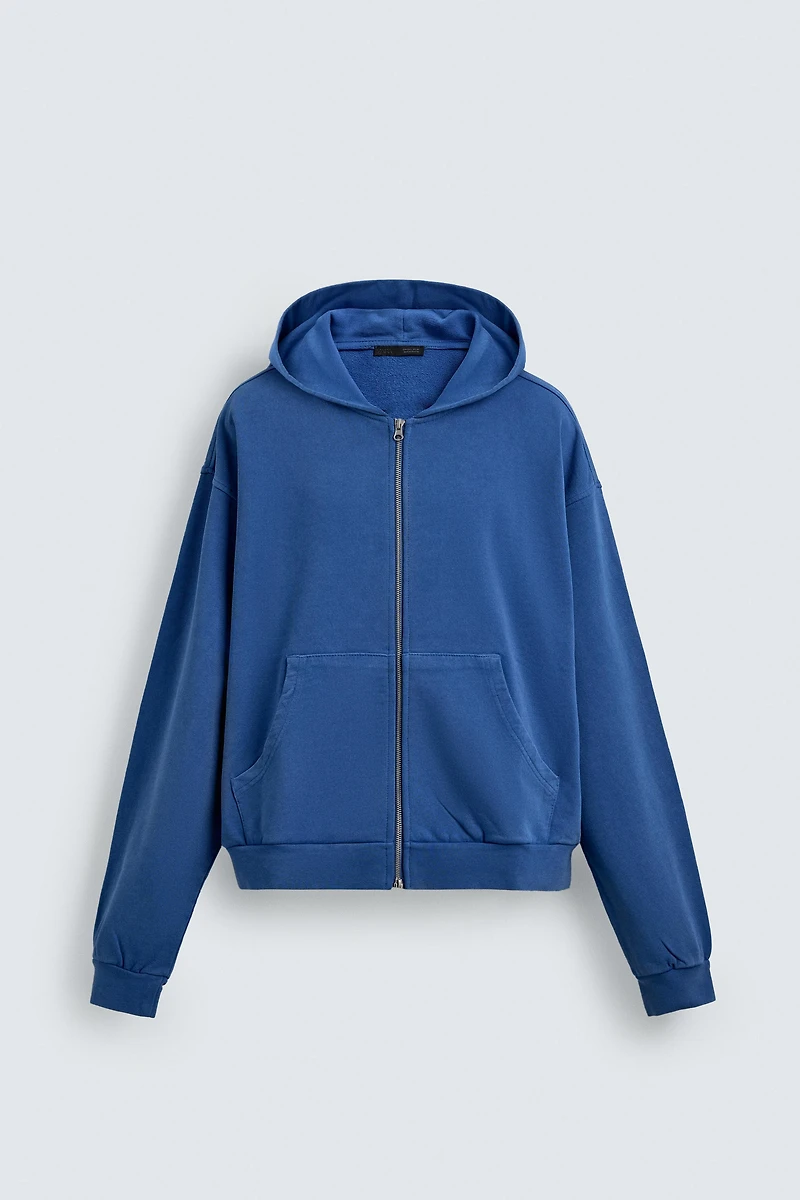WASHED ZIP HOODIE