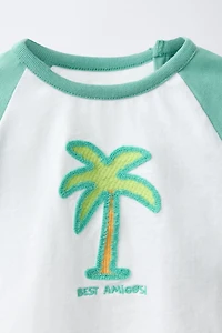 PALM TREE RAGLAN SLEEVE T-SHIRT