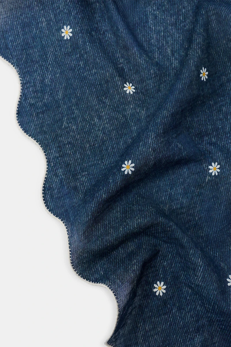 FOULARD EFFET DENIM MARGUERITES