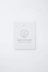 WATER REPELLENT PUFFER COAT WITH LABEL