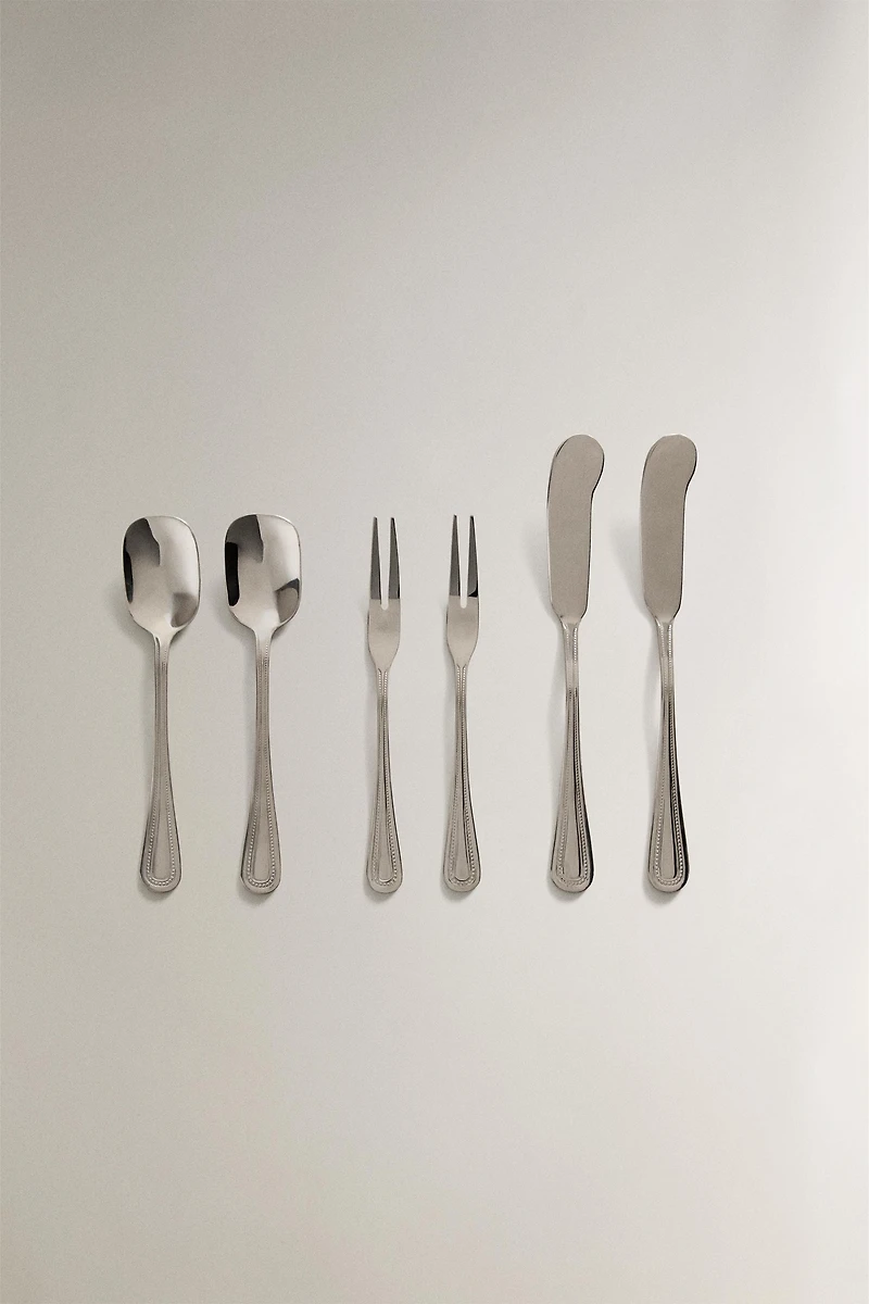 6-PIECE SILVER DESSERT CUTLERY SET