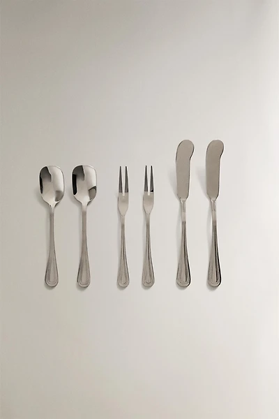 6-PIECE SILVER DESSERT CUTLERY SET