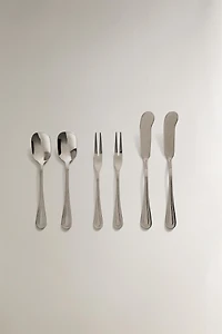 6-PIECE SILVER DESSERT CUTLERY SET