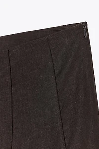 LINEN MIDI SKIRT