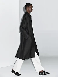 Manteau laine long