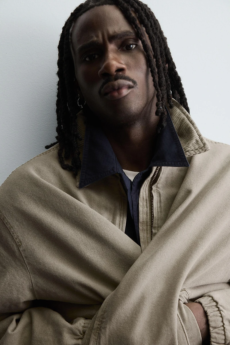 PADDED JACKET WITH COMBINED COLLAR