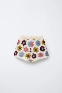 CROCHET KNIT SHORTS
