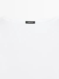 T-shirt col bateau 100 % coton