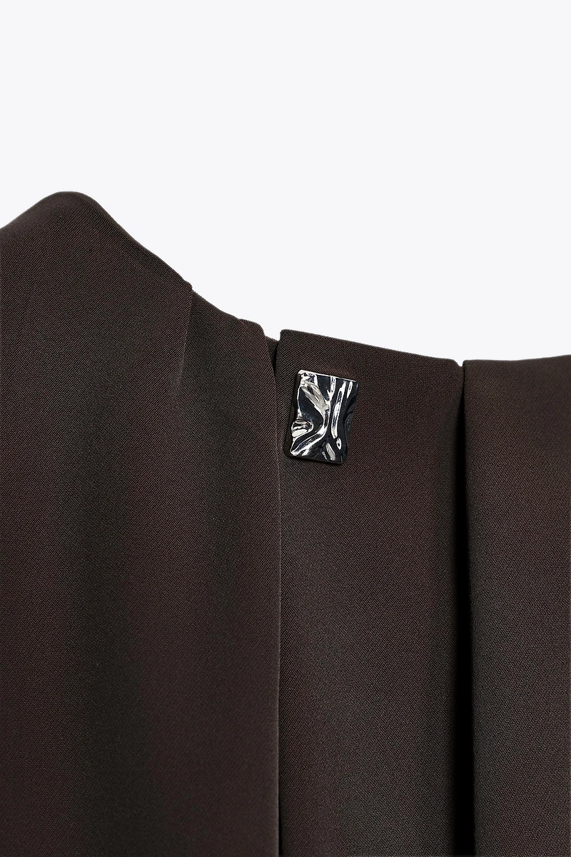 RUCHED WAIST MIDI DRESS