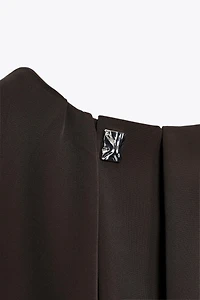 RUCHED WAIST MIDI DRESS