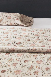 HOUSSE DE COUETTE SATIN FLORALE (300 FILS)