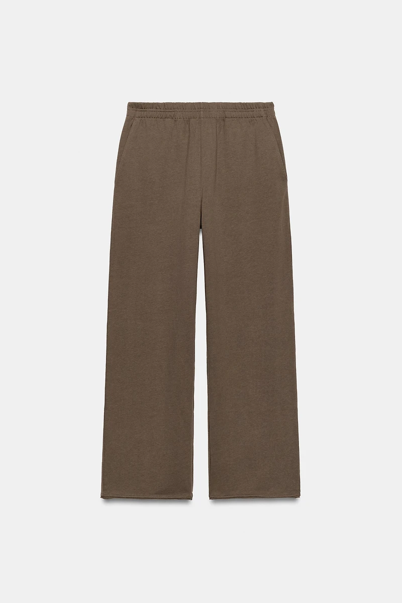 STRAIGHT-LEG COTTON TROUSERS