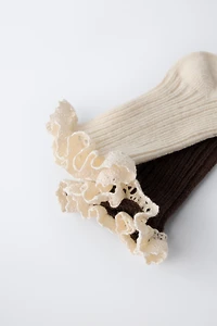 TWO-PACK OF LACE SOCKS