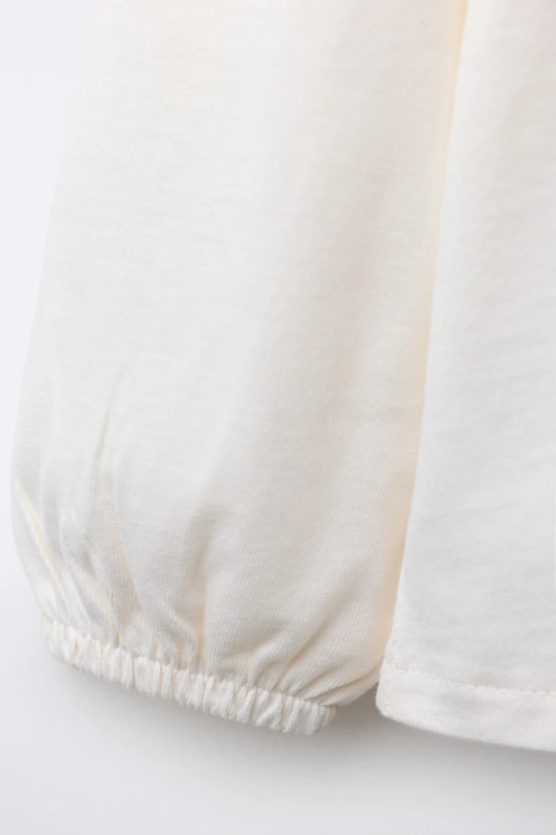 STRIPED COLLAR T-SHIRT