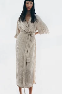 ZW COLLECTION PLEATED BELTED DRESS