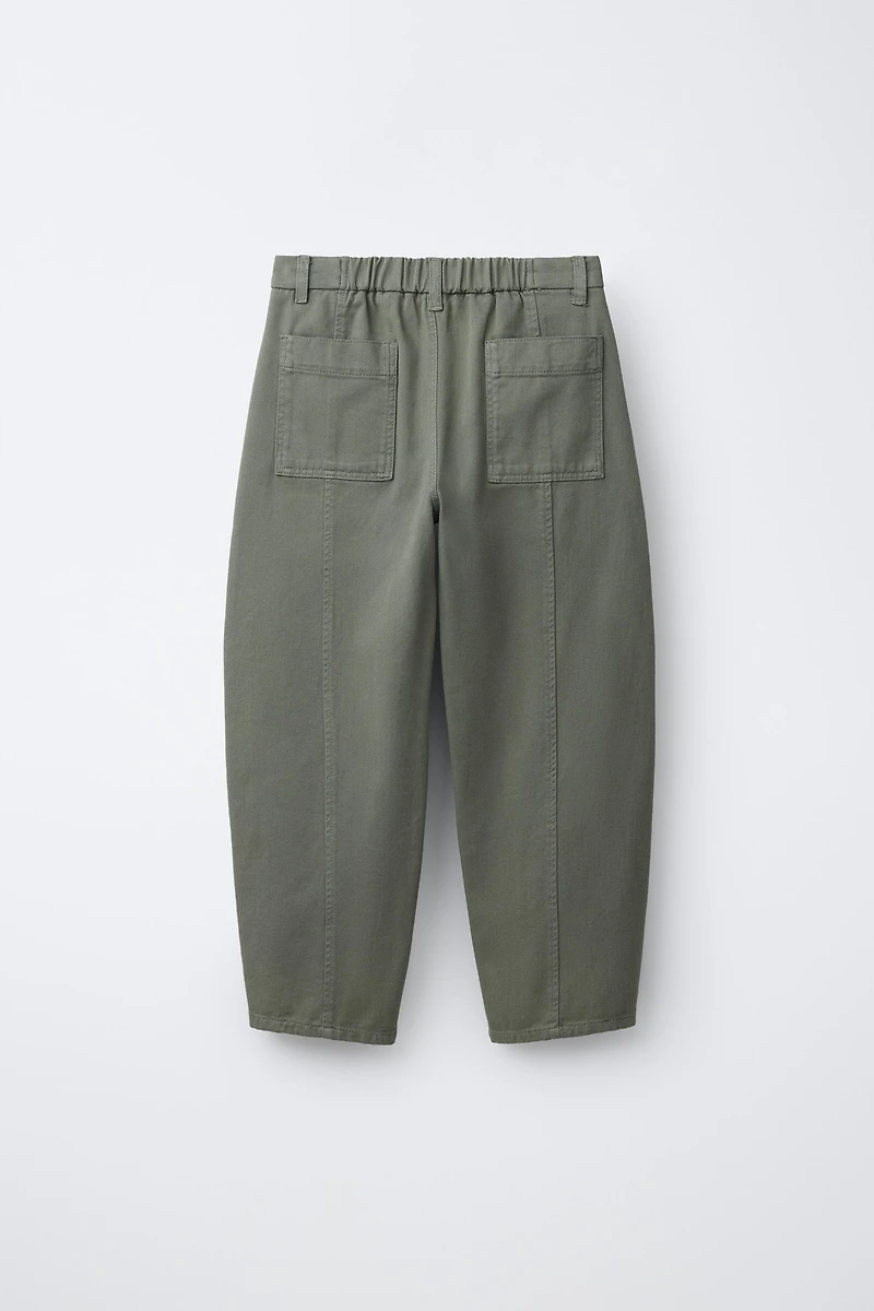BARREL PANTS WITH SEAM DETAIL