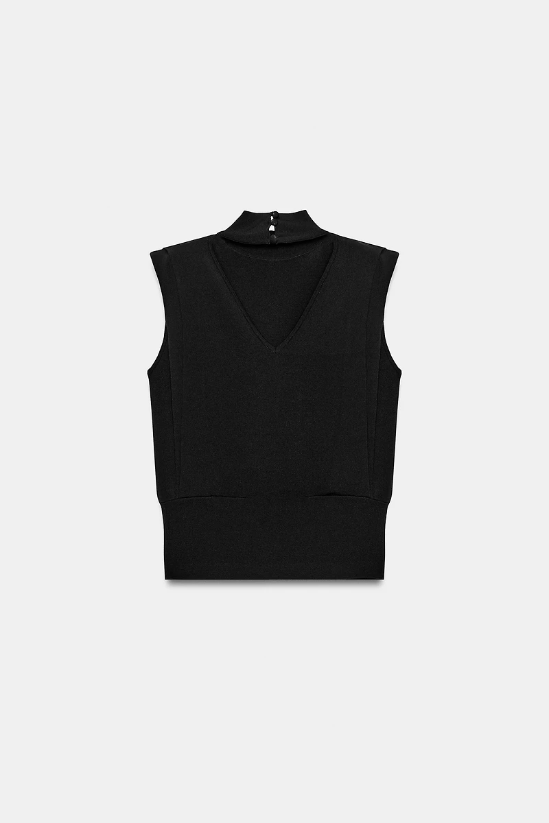 OPEN BACK KNIT TOP