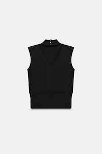 OPEN BACK KNIT TOP