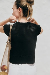 OPEN-KNIT TOP