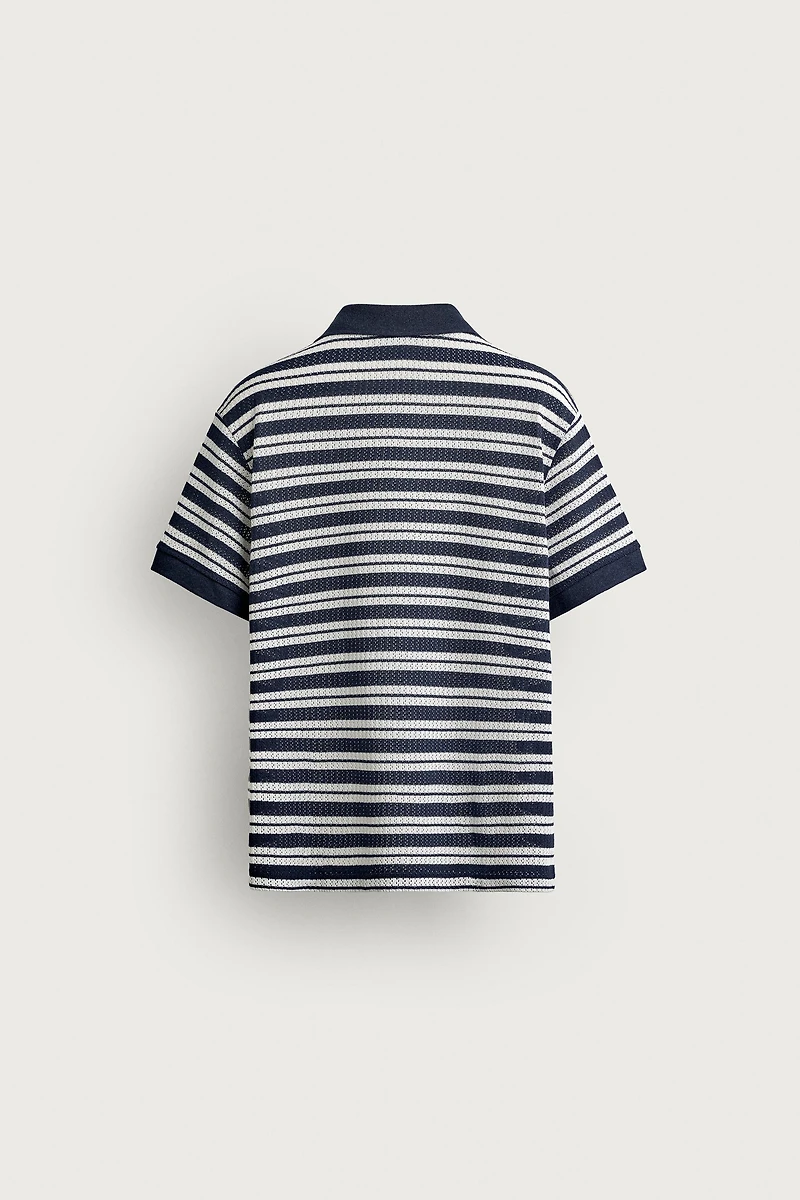 OPEN-STITCH REGULAR FIT POLO SHIRT