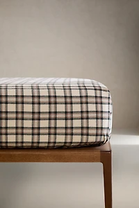 CHILDREN’S CHRISTMAS CHECK FLANNEL FITTED SHEET