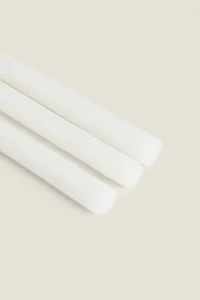 LOT BOUGIES LONGUES DÉCORATIVES CYLINDRE (LOT DE 6)