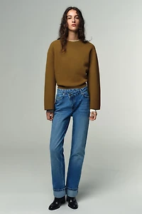 JEAN Z.09 DROIT CROISÉ TAILLE HAUTE COUPE LONGUE