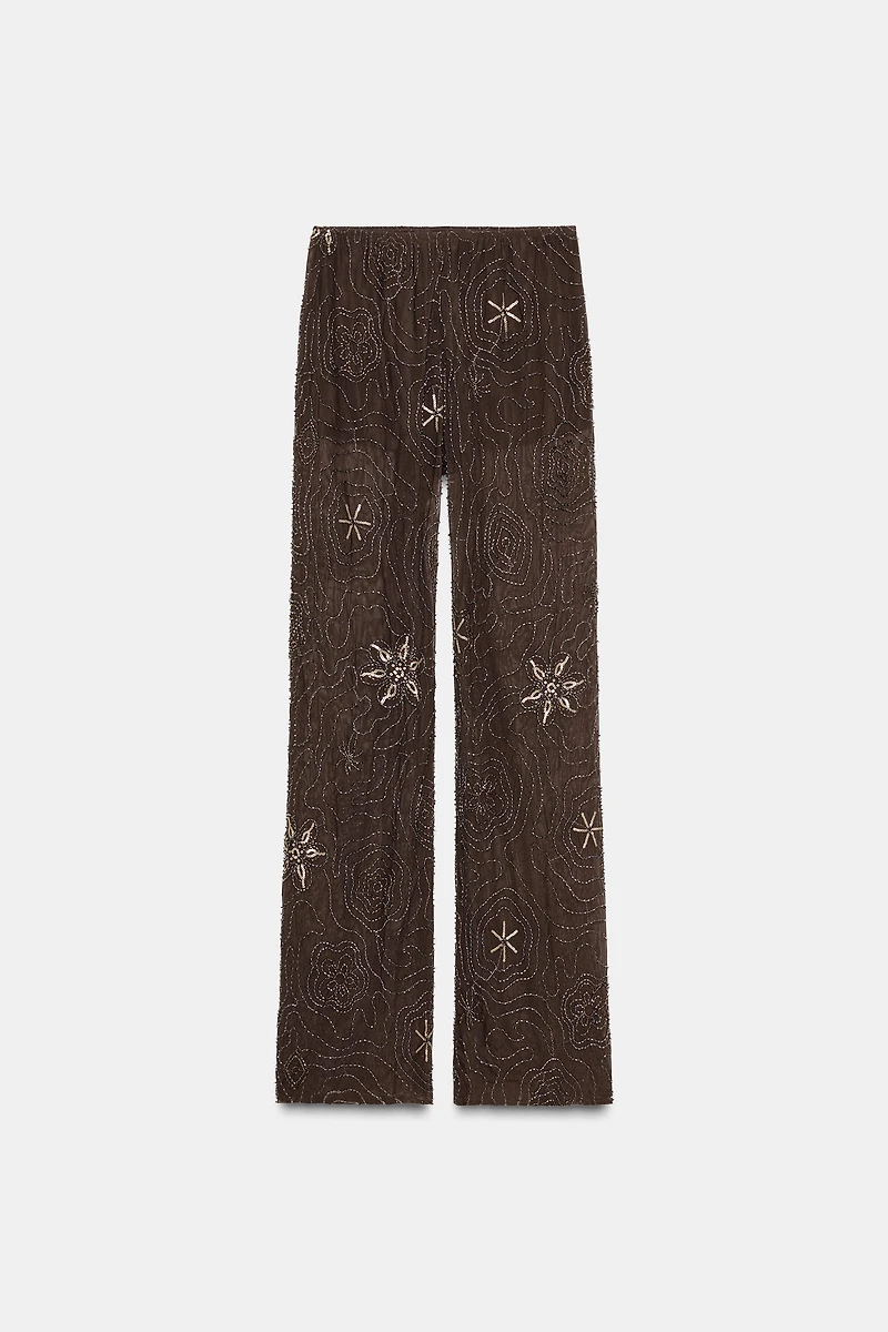 BEADED SEQUIN PANTS