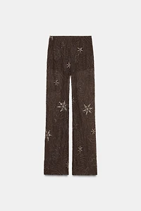 BEADED SEQUIN PANTS