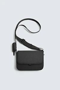 RUBBERIZED TEXTURE CROSSBODY BAG