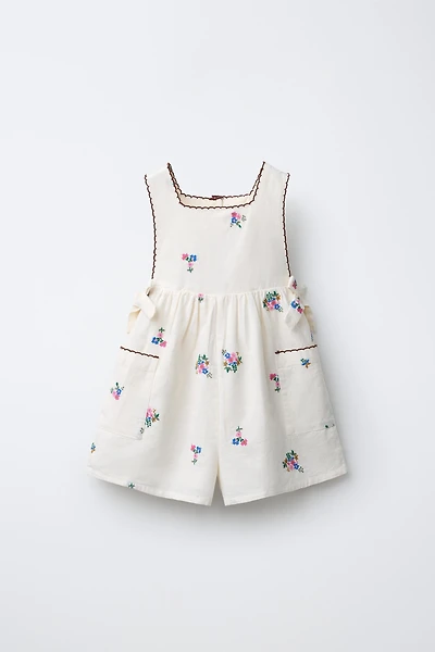 EMBROIDERED SHORT JUMPSUIT
