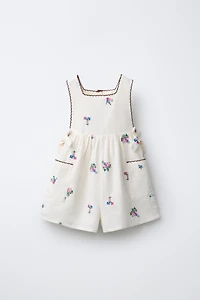 EMBROIDERED SHORT JUMPSUIT