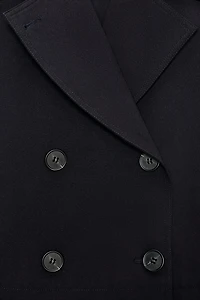 SHORT DOUBLE-BREASTED TRENCH COAT