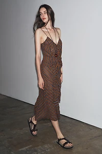 ZW COLLECTION STRIPED SLIP DRESS