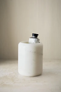 WHITE MARBLE BATHROOM TUMBLER