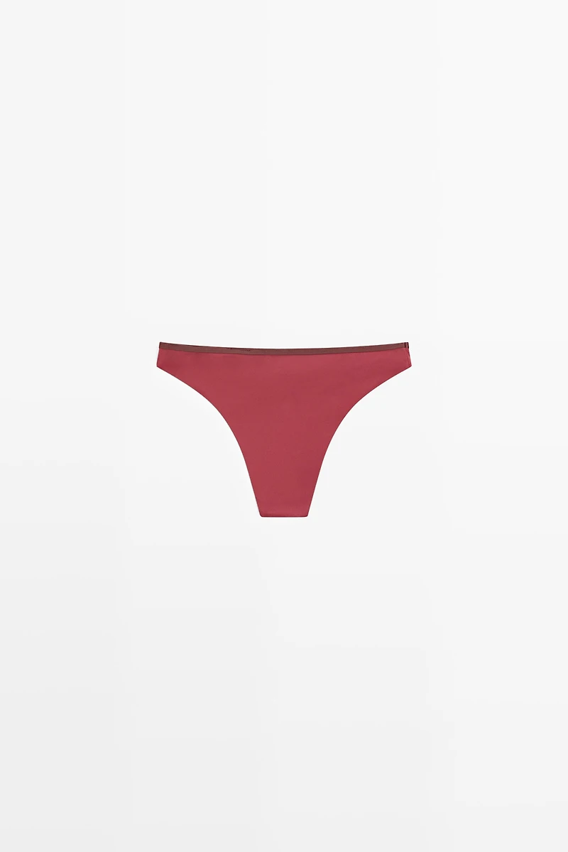 Contrast bikini bottoms