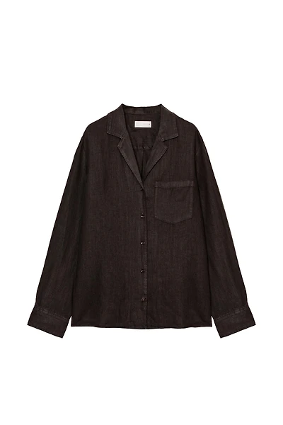 100% LINEN SHIRT WITH POCKET ZW COLLECTION