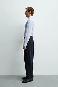 SLIM FIT CONTRAST COLLAR SHIRT