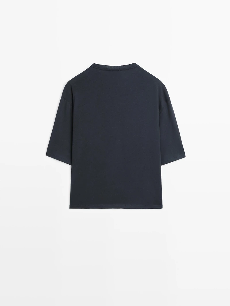 Oversize cotton short sleeve T-shirt