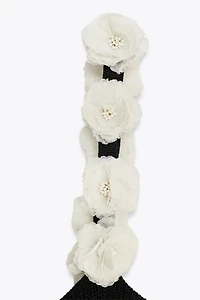 TOP EN MAILLE À FLEURS