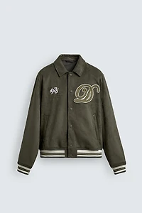 FAUX SUEDE BOMBER JACKET