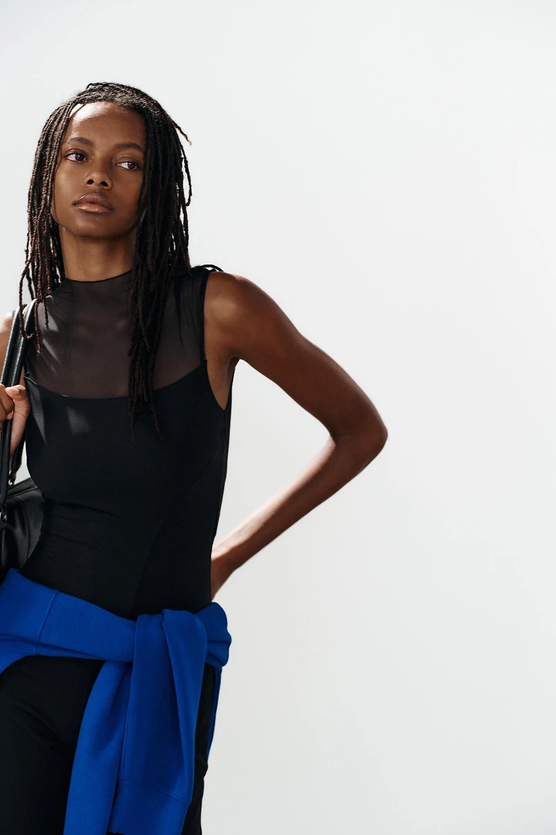 TULLE COMBINED BODYSUIT