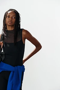 TULLE COMBINED BODYSUIT