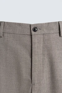 REGULAR FIT TEXTURED SUIT PANTS
