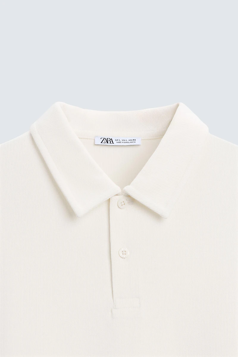 BASIC TEXTURED POLO SHIRT