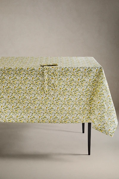 LEMON RESIN-COATED COTTON TABLECLOTH