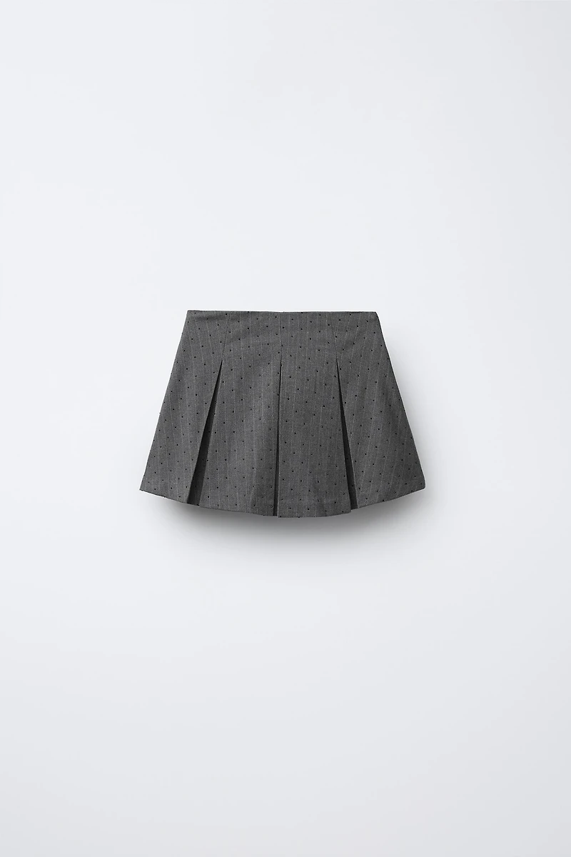 RHINESTONE PLEATED SKORT